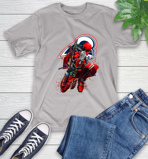 NFL Deadpool Marvel Comics Sports Football Los Angeles Rams T-Shirt 12