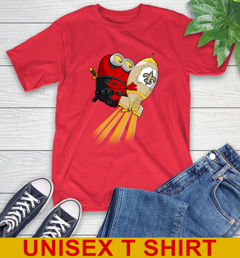 NFL Football New Orleans Saints Deadpool Minion Marvel Shirt T-Shirt 12