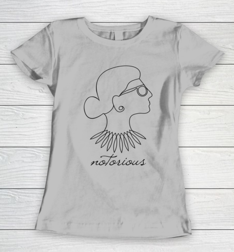 Notorious RBG Ruth Bader Ginsburg Profile Line Drawing Women's T-Shirt 3