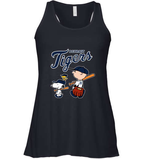 Detroit Tigers Let's Play Baseball Together Snoopy MLB Racerback Tank