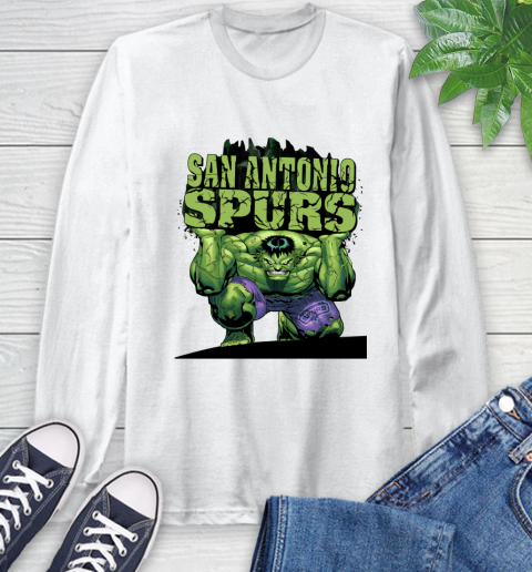 San Antonio Spurs NBA Basketball Incredible Hulk Marvel Avengers Sports Long Sleeve T-Shirt