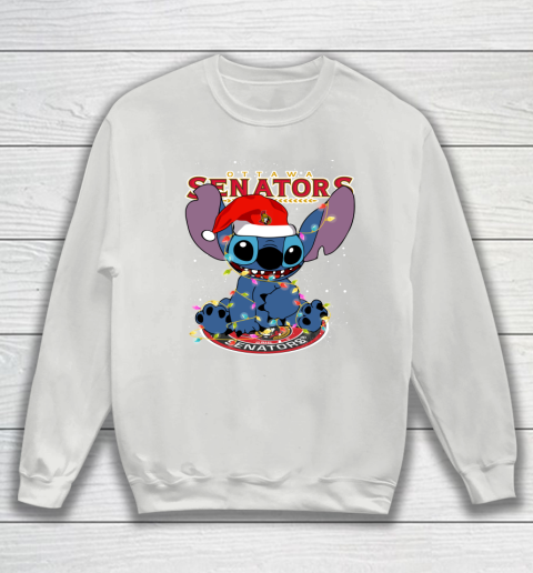 Ottawa Senators NHL Hockey noel stitch Christmas Sweatshirt 3