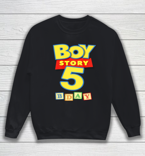 Toy Blocks Boy Story 5 Year Old Birthday Sweatshirt