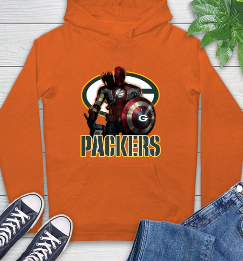 NFL Captain America Thor Spider Man Hawkeye Avengers Endgame Football Green Bay Packers Hoodie 5