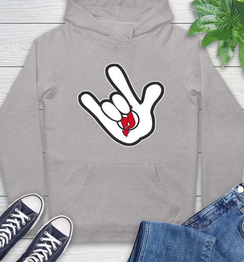 New Jersey Devils NHL Hockey Mickey Rock Hand Disney Hoodie 12