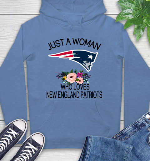 NFL Just A Woman Who Loves New England Patriots Football Sports Hoodie 9