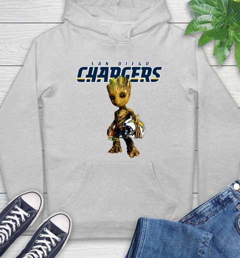 Los Angeles Chargers NFL Football Groot Marvel Guardians Of The Galaxy Hoodie