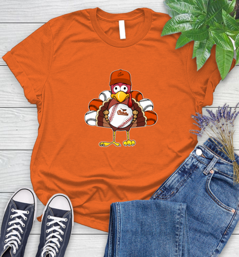 Baltimore Orioles Turkey thanksgiving Women's T-Shirt 4