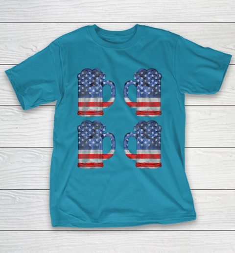 Beer Lover Funny Shirt Beer American Flag 4th Of July Merica T-Shirt 17