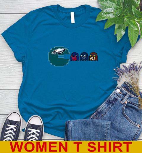 Philadelphia Eagles NFL Football Pac Man Champion Women's T-Shirt 7