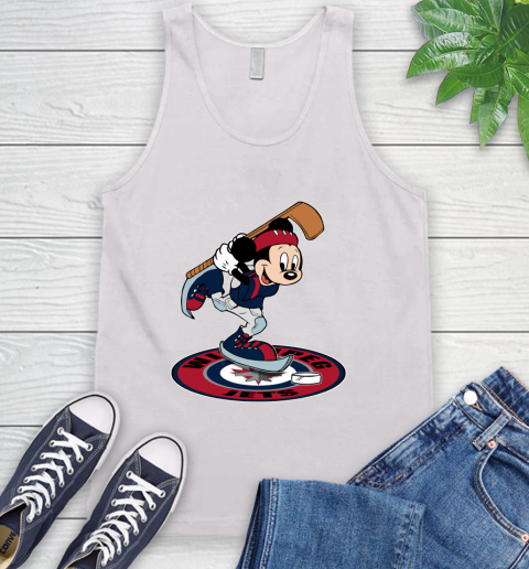 NHL Hockey Winnipeg Jets Cheerful Mickey Disney Shirt Tank Top 2