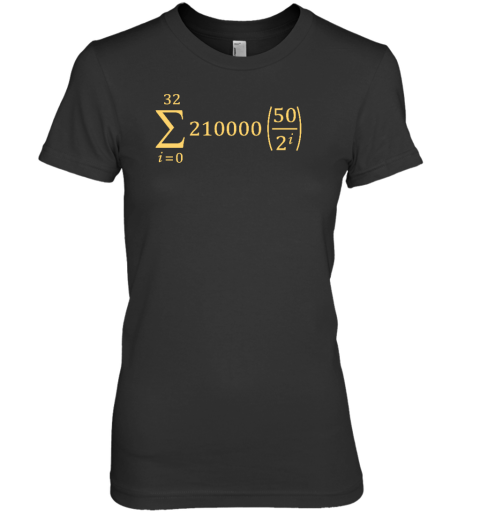 Bitcoin Supply Formula Premium Women's T