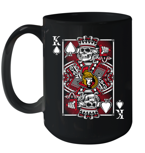 Ottawa Senators NHL Hockey The King Of Spades Death Cards Shirt Ceramic Mug 15oz