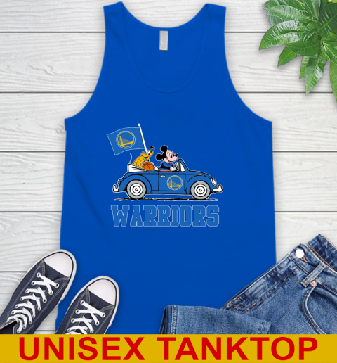 NBA Basketball Golden State Warriors Pluto Mickey Driving Disney Shirt Tank Top 5