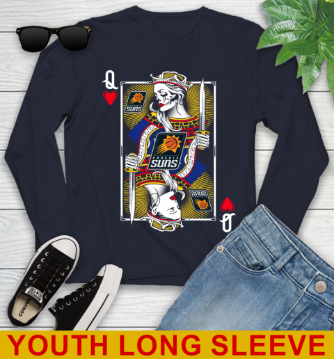 NBA Basketball Phoenix Suns The Queen Of Hearts Card Shirt Youth Long Sleeve 2