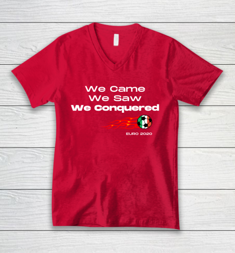 We Came, We Saw, We Conquered  Euro 2020 Italy Champion V-Neck T-Shirt 6