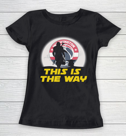 Washington Wizards NBA Basketball Star Wars Yoda And Mandalorian This Is The Way Women's T-Shirt