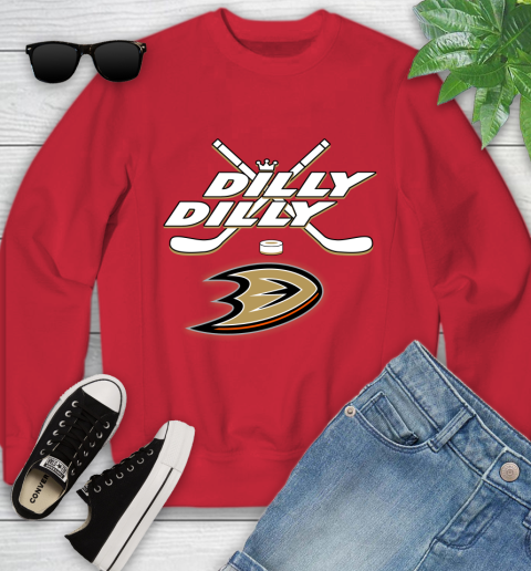 NHL Anaheim Ducks Dilly Dilly Hockey Sports Youth Sweatshirt 9