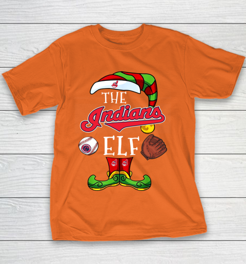 Cleveland Indians Christmas ELF Funny MLB Youth T-Shirt 4