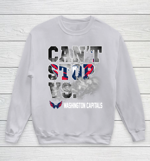 NHL Washington Capitals Hockey Can't Stop Vs Youth Sweatshirt 3