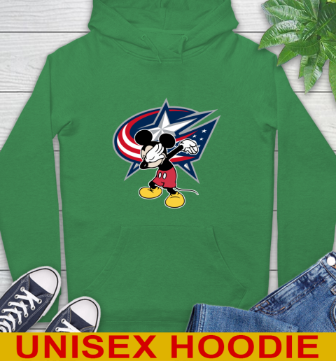 Columbus Blue Jackets NHL Hockey Dabbing Mickey Disney Sports Hoodie 8