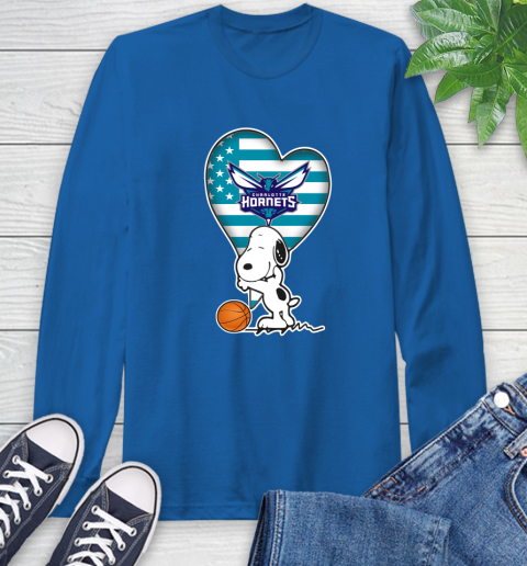Charlotte Hornets NBA Basketball The Peanuts Movie Adorable Snoopy Long Sleeve T-Shirt 10 Charlotte Hornets NBA Basketball The Peanuts Movie Adorable Snoopy Long Sleeve T-Shirt - Image 10