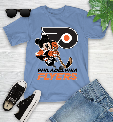 NHL Philadelphia Flyers Mickey Mouse Disney Hockey T Shirt Youth T-Shirt 11