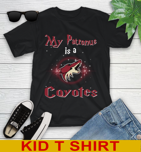 NHL Hockey Harry Potter My Patronus Is A Arizona Coyotes Youth T-Shirt