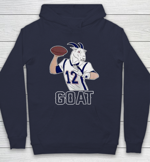 Tom Brady Goat 12 New England Patriots Hoodie Tee For Sports