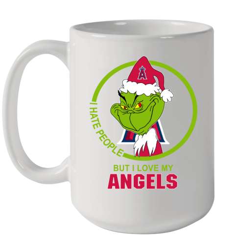 Los Angeles Angels MLB Christmas Grinch I Hate People But I Love My Favorite Baseball Team Ceramic Mug 15oz