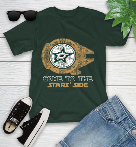 NHL Come To The Dallas Stars Wars Hockey Sports Youth T-Shirt 5