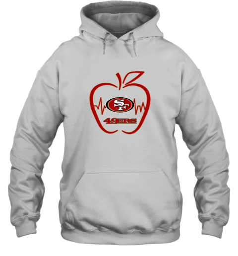 Apple Heartbeat Teacher Symbol San Francisco 49ers