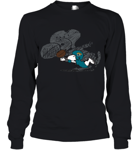 Jacksonville Jaguars Snoopy Plays The Football Game Youth Long Sleeve