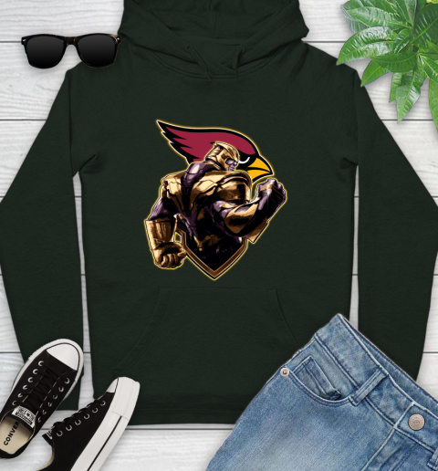 NFL Thanos Avengers Endgame Football Sports Arizona Cardinals Youth Hoodie 13