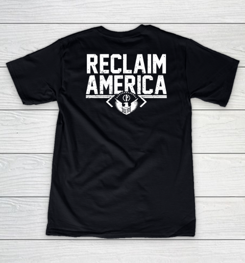 Reclaim America USA Eagle Republican Conservative Women's V-Neck T-Shirt