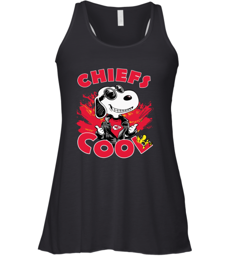 Kansas City Chiefs Snoopy Joe Cool We're Awesome Racerback Tank