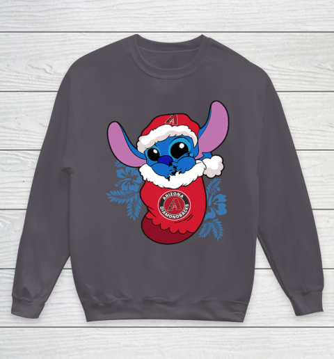 Arizona Diamondbacks Christmas Stitch In The Sock Funny Disney MLB Youth Sweatshirt 6