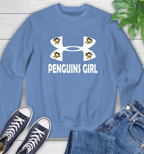 NHL Pittsburgh Penguins Girl Under Armour Hockey Sports Sweatshirt 11