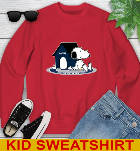 NFL Football Seattle Seahawks Snoopy The Peanuts Movie Shirt Youth Sweatshirt 8