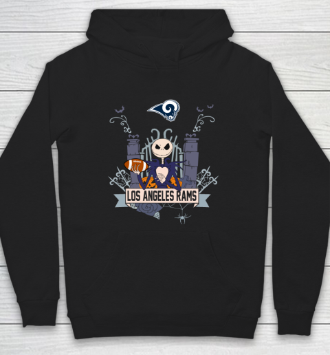 NFL Los Angeles Rams Football Jack Skellington Halloween Hoodie