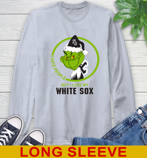 Chicago White Sox MLB Grinch I Hate People But I Love My Favorite Baseball Team 63