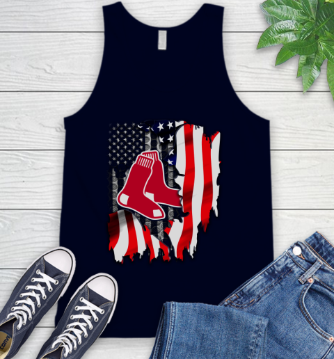 Boston Red Sox MLB Baseball American Flag Tank Top 2