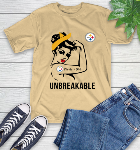 NFL Pittsburgh Steelers Girl Unbreakable Football Sports T-Shirt 6