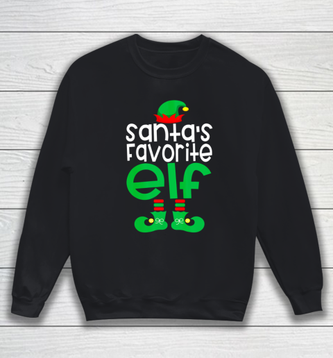 Christmas Santas Favorite Elf Funny Sweatshirt