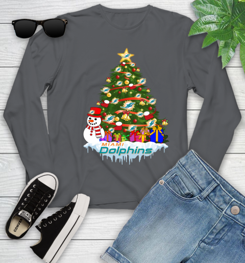Miami Dolphins Merry Christmas NFL Football Sports Youth Long Sleeve 8