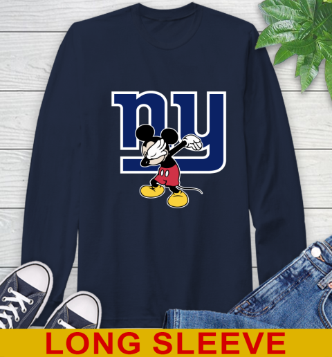 New York Giants NFL Football Dabbing Mickey Disney Sports Long Sleeve T-Shirt 4