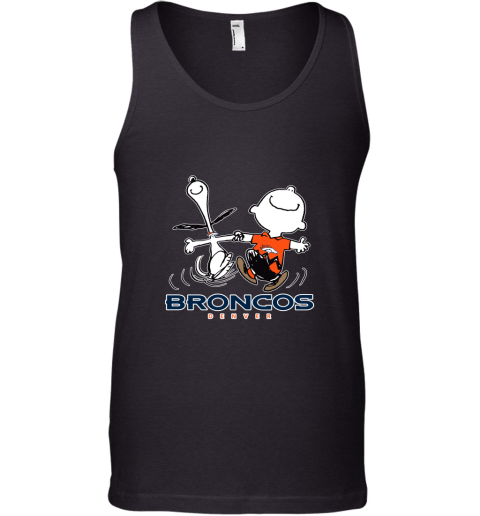 Snoopy And Charlie Brown Happy Denver Broncos Fans Tank Top