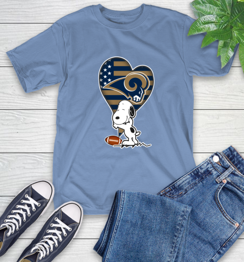 Los Angeles Rams NFL Football The Peanuts Movie Adorable Snoopy T-Shirt 11