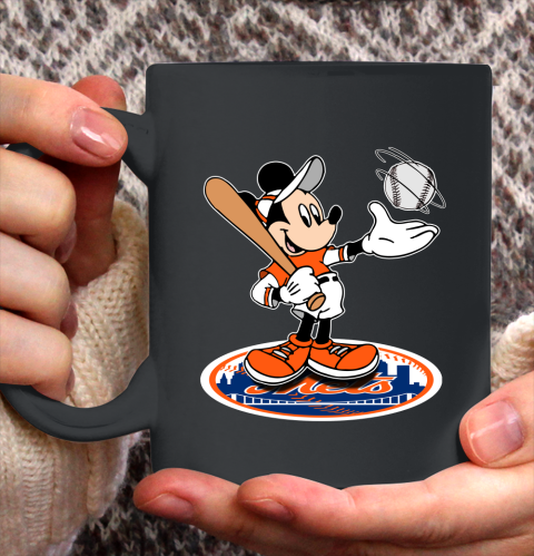 MLB Baseball New York Mets Cheerful Mickey Disney Shirt Ceramic Mug 15oz