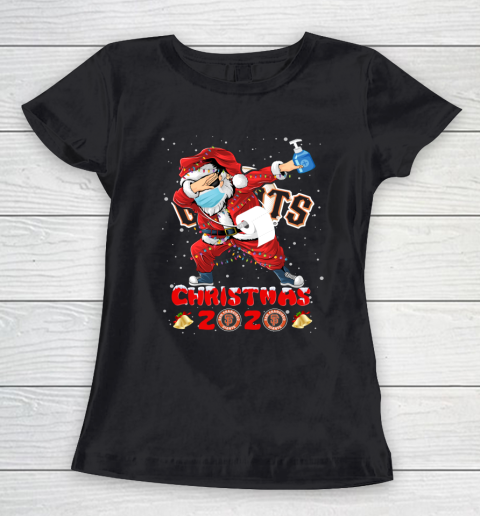 San Francisco Giants Funny Santa Claus Dabbing Christmas 2020 MLB Women's T-Shirt